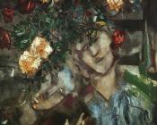 马克 夏加尔 : 情侣与花